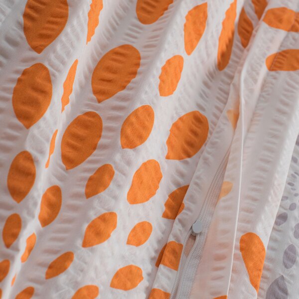 POVLEČENÍ, krep, oranžová, bílá, 140/200 cm Florella - Povlečení