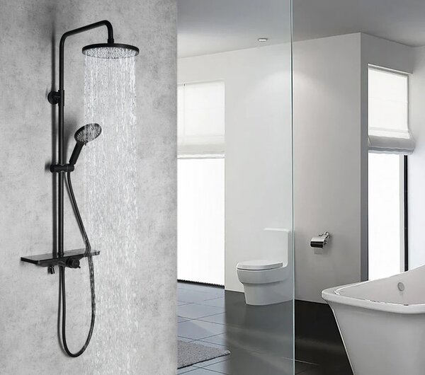 Aqualine Aqualine, MARCO sprchový sloup s pákovou baterií, bílá, SL210B