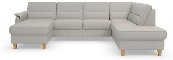 SEDACÍ SOUPRAVA, kůže, světle šedá Sit & More - Sedací soupravy, Online Only