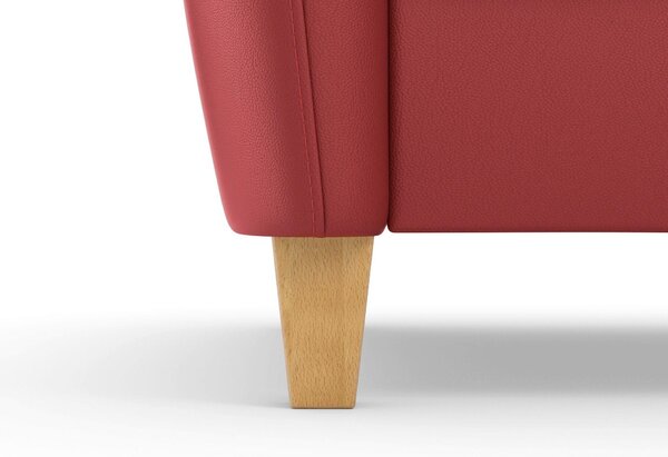ROHOVÁ SEDAČKA, kůže, červená Sit & More - Sedací soupravy, Online Only