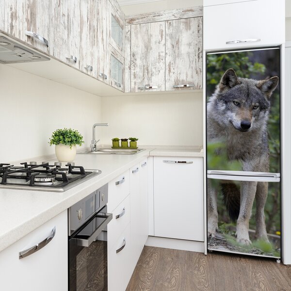 Samolepící nálepka na ledničku Vlk v lese FridgeStick-70x190-f-79173731