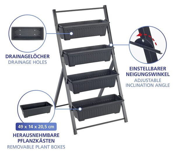 Kovový stojan na květiny (výška 108 cm) Vertical – Maximex