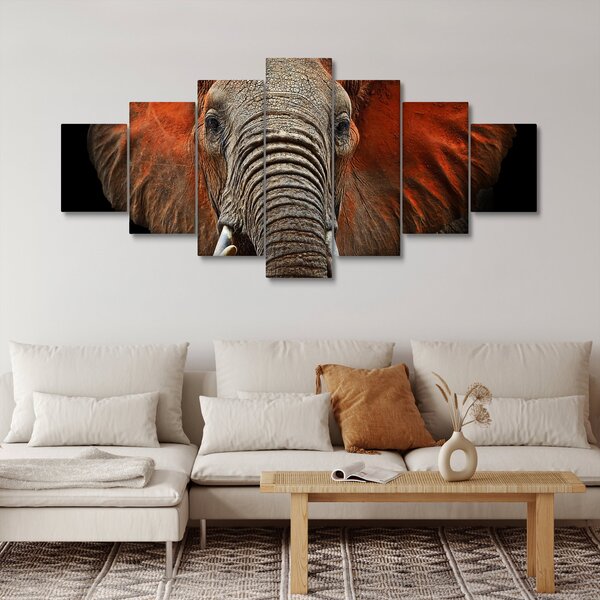Obraz - Sloni z Tsavo (210x100 cm)