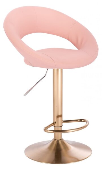 LuxuryForm Barová židle NAPOLI na zlatém talíři - růžová