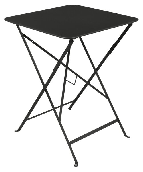 Černý kovový skládací stůl Fermob Bistro 57 x 57 cm