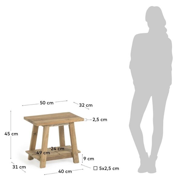 Kave Home Teaková stolička Safara 45 cm