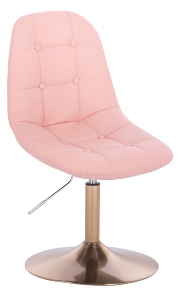 LuxuryForm Židle SAMSON na zlatém talíři - růžová