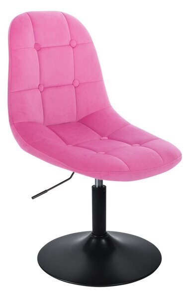 LuxuryForm Židle SAMSON VELUR na černém talíři - růžová