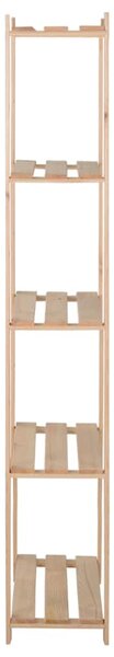 Úložný regál s 5 policemi 80 x 28,5 x 170 cm masivní borovice 327320