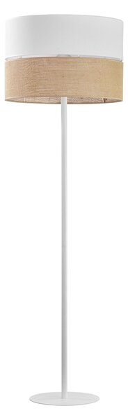 TLG Stojací moderní lampa LINOBIANCO, 1xE27, 60W, kulatá, hnědá/bílá