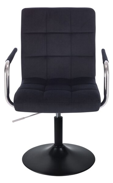 LuxuryForm DESIGN Židle VERONA VELUR na černém talíři - černá