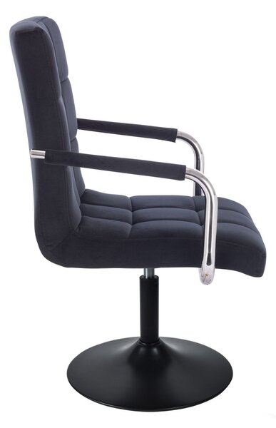 LuxuryForm DESIGN Židle VERONA VELUR na černém talíři - černá