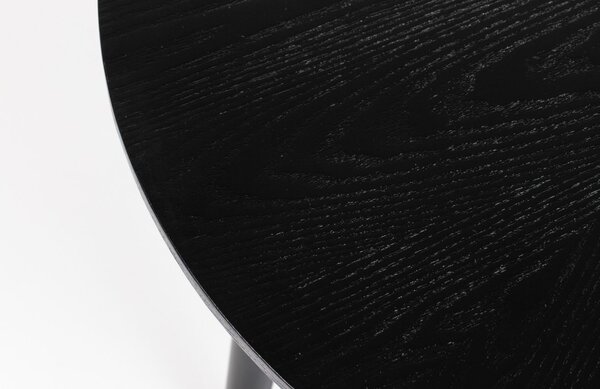 White Label Černý dubový konferenční stolek WLL FABIO 80 cm