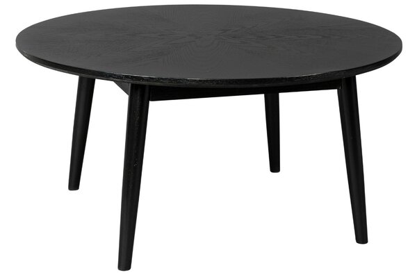 White Label Černý dubový konferenční stolek WLL FABIO 80 cm