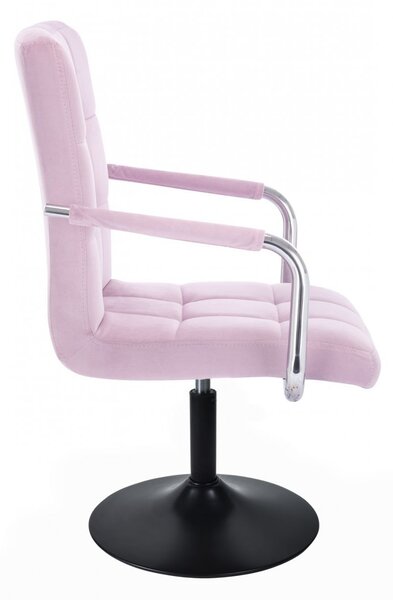 LuxuryForm DESIGN Židle VERONA VELUR na černém talíři - levandule