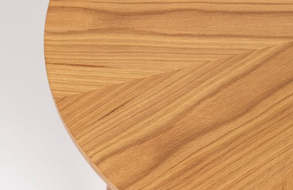 White Label Dubový konferenční stolek WLL FABIO 80 cm