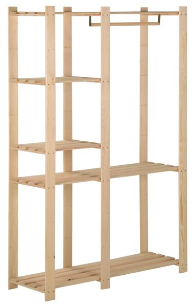 Stojan na šaty 110 x 38 x 170 cm masivní borové dřevo 327324