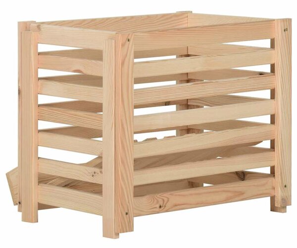 Bedna na brambory 60 x 40 x 50 cm masivní borové dřevo 327328