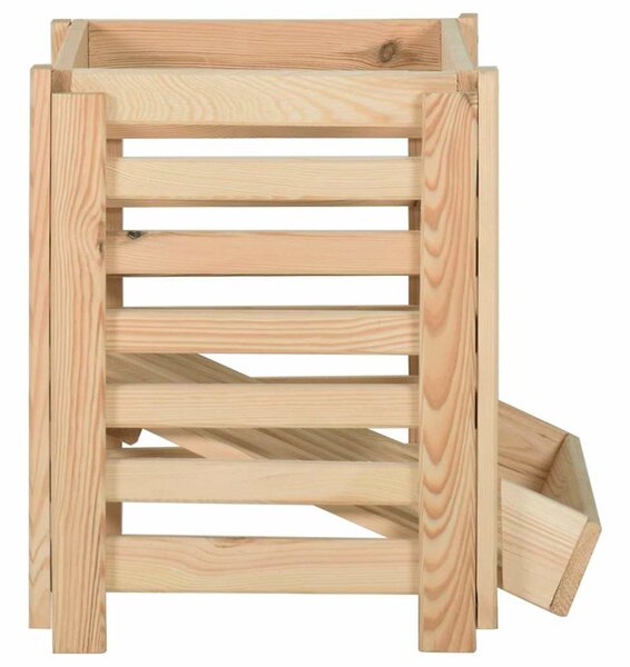 Bedna na brambory 60 x 40 x 50 cm masivní borové dřevo 327328
