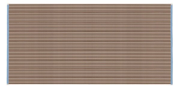 Hnědá/krémová froté bavlněná osuška 70x140 cm Gobo – noo.ma