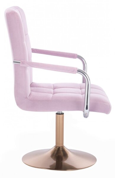LuxuryForm DESIGN Židle VERONA VELUR na zlatém talíři - levandule