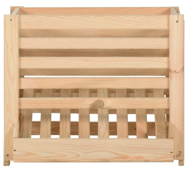 Bedna na brambory 60 x 40 x 50 cm masivní borové dřevo 327328
