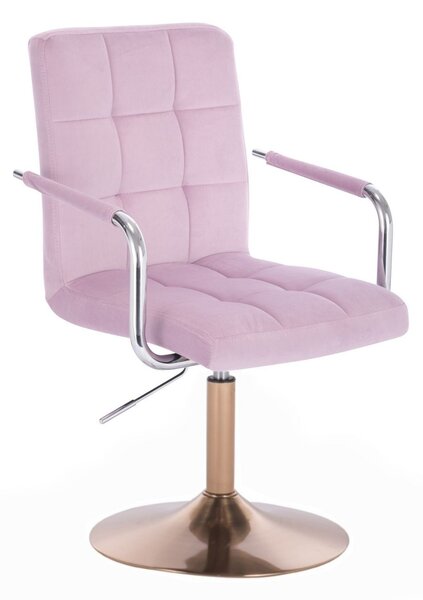 LuxuryForm Židle VERONA VELUR na zlatém talíři - fialový vřes