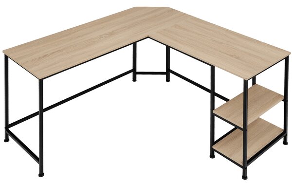 Tectake 404232 psací stůl hamilton - industrial světlé dřevo, dub sonoma