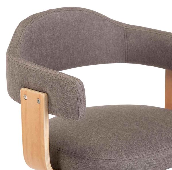 Barové stoličky 2 ks taupe ohýbané dřevo a textil 327339