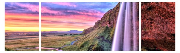 Obraz - Vodopád Seljalandsfoss (170x50 cm)