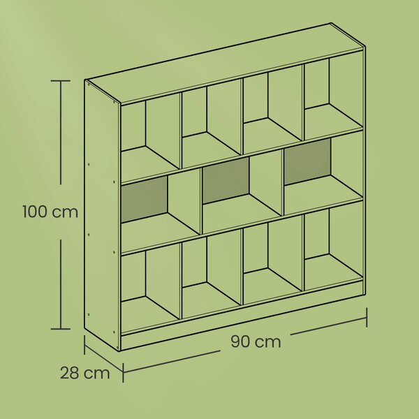 STOJACÍ REGÁL, bílá, 126/100/30 cm Boxxx - Online Only kancelářský nábytek, Online Only