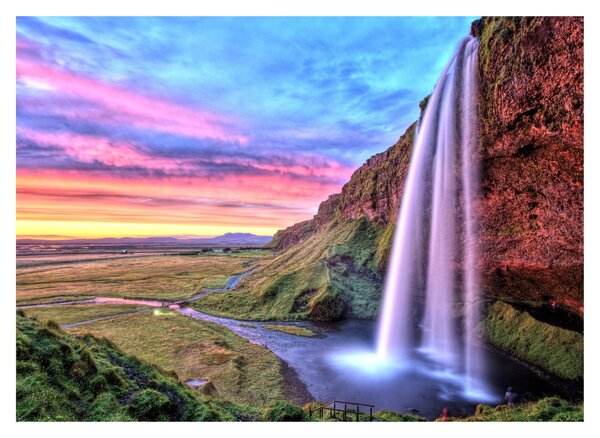 Obraz - Vodopád Seljalandsfoss (70x50 cm)