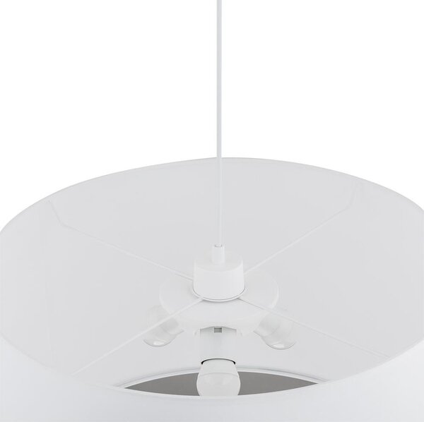 TK-LIGHTING Závěsné moderní osvětlení na lanku RONDO, 3xE27, 60W, kulaté, bílé 3461