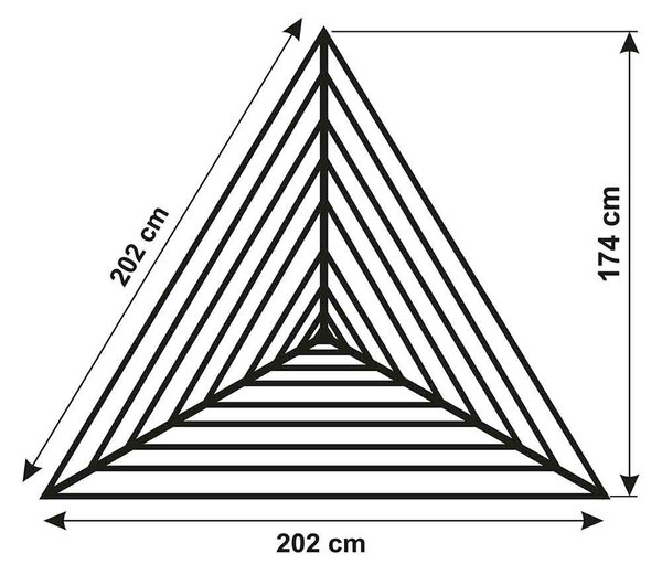 Erga Garden 4000, volně stojící 3-ramenný zahradní sušák na prádlo 174x202x195 cm, stříbrná-modrá, ERG-SEP-10SUSOGRGAR40