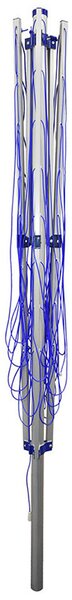 Erga Garden 4000, volně stojící 3-ramenný zahradní sušák na prádlo 174x202x195 cm, stříbrná-modrá, ERG-SEP-10SUSOGRGAR40
