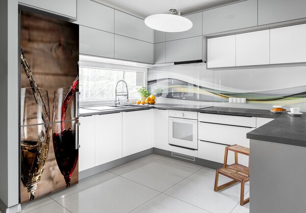 Nálepka na ledničku Víno ve sklenicích FridgeStick-70x190-f-80158460