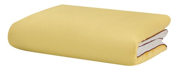 Žlutý povlak na peřinu na jednolůžko z bavlněného saténu 140x200 cm Oba – noo.ma