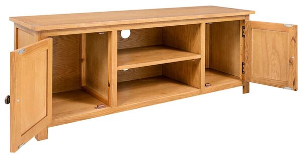 TV stolek 110 x 35 x 44 cm masivní dubové dřevo 327434