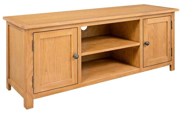 TV stolek 110 x 35 x 44 cm masivní dubové dřevo 327434