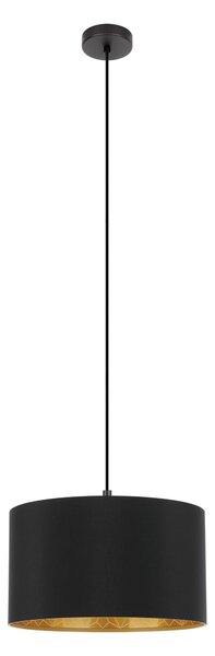 EGLO Moderní závěsné osvětlení ZARAGOZA, 1xE27, 40W, 38cm, kulaté, černé, zlaté 900145