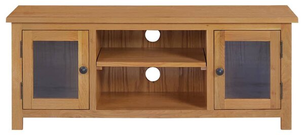 TV stolek 110 x 35 x 44 cm masivní dubové dřevo 327435