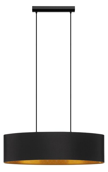 EGLO Moderní závěsné osvětlení ZARAGOZA, 2xE27, 40W, oválné, černé, zlaté 900147