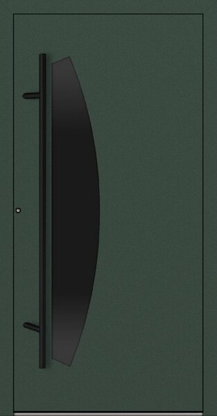 Hliníkové vchodové dveře FM Turen Premium P90 M312 BLACKLINE zelená RAL6009