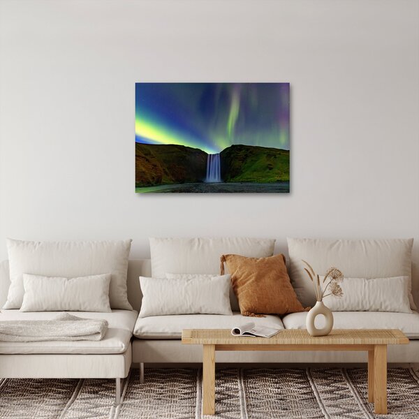 Obraz - Polární záře na Islandu (70x50 cm)