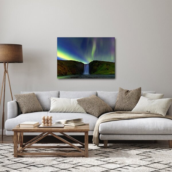 Obraz - Polární záře na Islandu (70x50 cm)