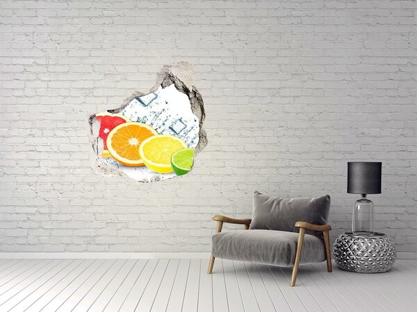 Nálepka 3D díra na zeď Citrusové ovoce nd-p-105914102