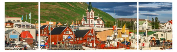 Obraz - Húsavík (170x50 cm)