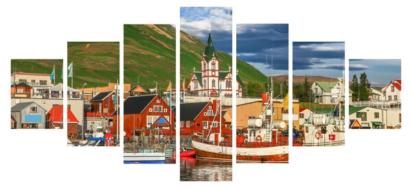 Obraz - Húsavík (210x100 cm)