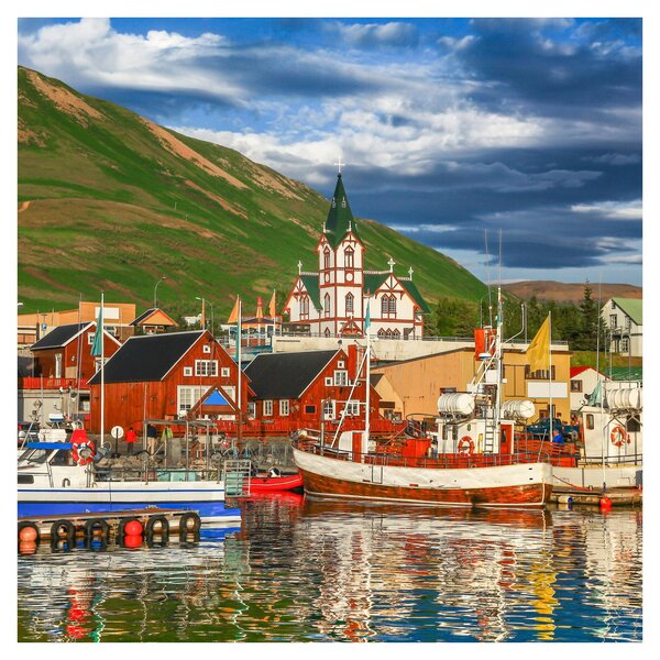 Obraz - Húsavík (30x30 cm)