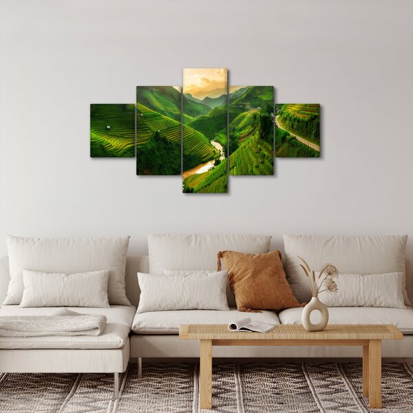 Obraz - Rýžové terasy Mu Cang Chai (125x70 cm)